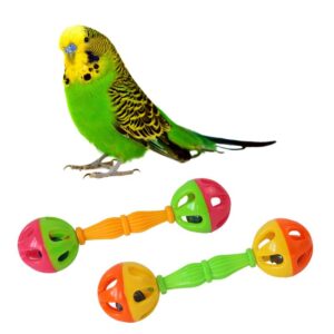 Grzechotki do zabawy dla ptaków papugi