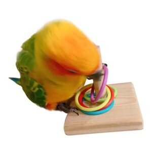 Zabawka dla ptaków papug piramida układanka koła do układania