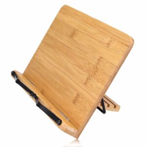 Drewniany stojak podstawka pod książkę kucharską tablet
